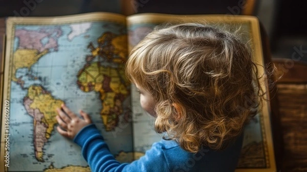 Fototapeta Toddler Exploring the World: A Journey of Curiosity