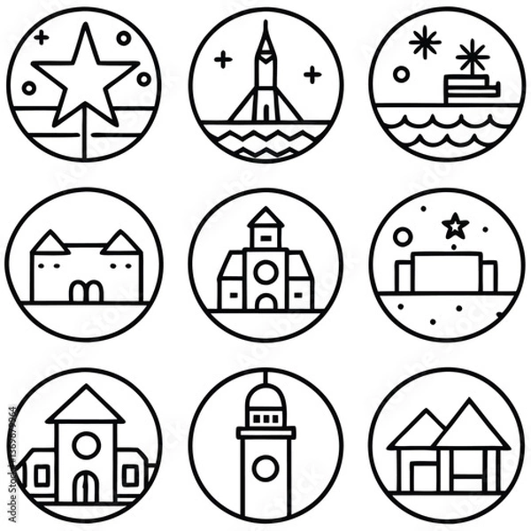 Fototapeta A diverse Vector set Illustrator Artwork Design