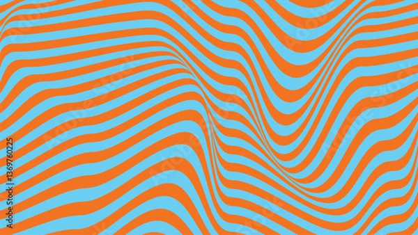 Obraz Abstract Wavy Striped Optical Illusion Background