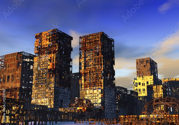 Obraz ruined city