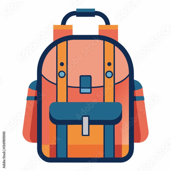 Fototapeta stylish backpack with multiple compartments 