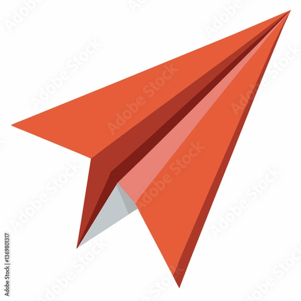 Obraz folded paper airplane with sharp edges