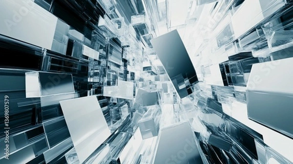 Fototapeta Abstract Crystalline Structure Digital Art