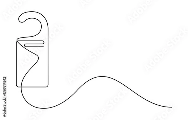 Fototapeta one line drawing Prom party element