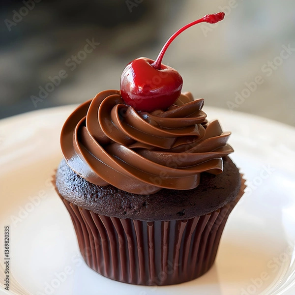 Fototapeta cupcake with cherry