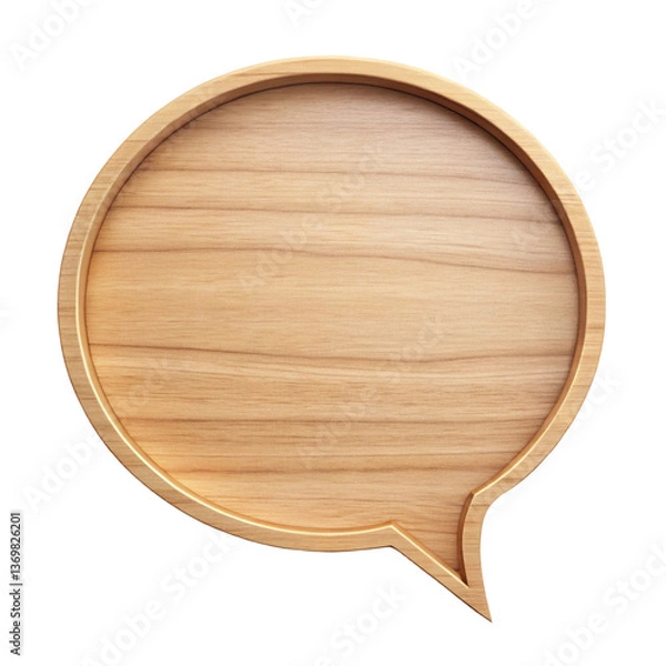 Fototapeta wooden speech bubbles