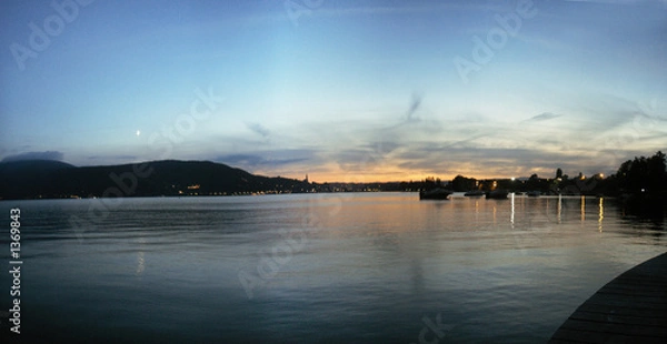 Fototapeta crepuscule lac annecy