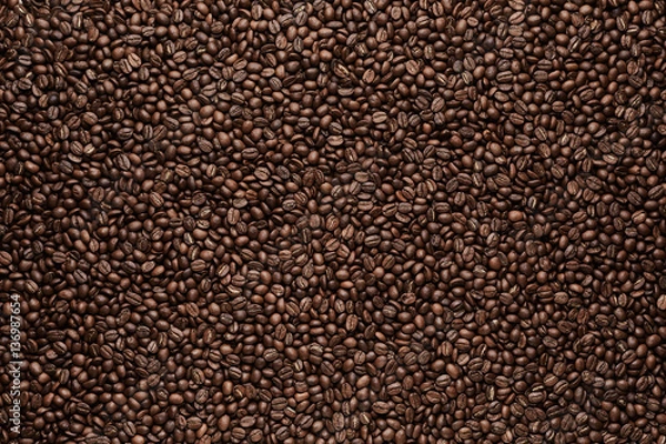 Obraz Tekstura palonych ziaren kawy