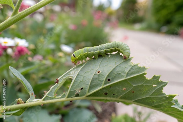Obraz Green caterpillar
