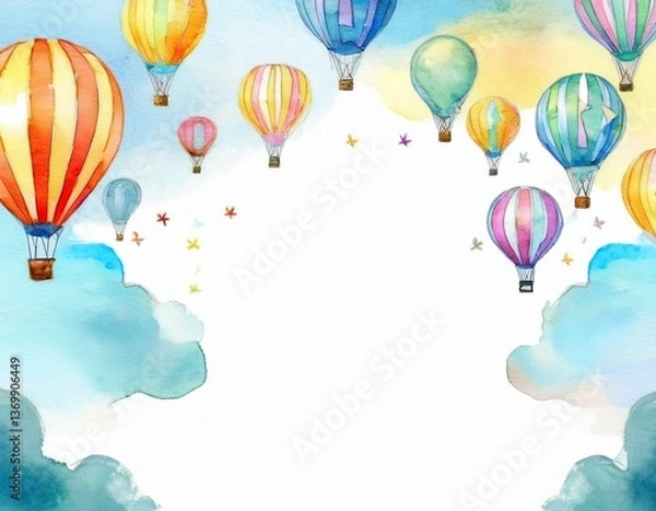 Fototapeta カラフルな気球のフレーム