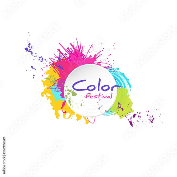 Obraz Color splash with white frame