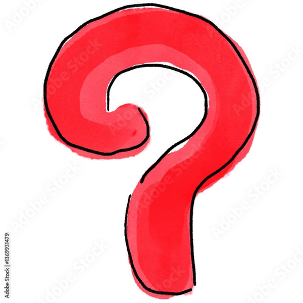 Obraz Hand drawn Loose watercolor back to school elements 