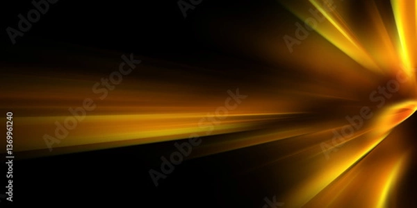 Fototapeta Abstract golden sun glare translucent glow with a special light effect. Blur in the movement of glowing highlights. Sun. Light effect
