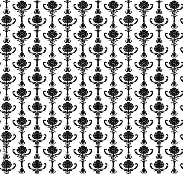 Fototapeta VECTOR seamless pattern. Modern stylish. Floral patterns / elements. Illustration.