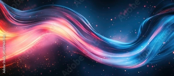 Fototapeta Abstract vibrant swirling energy background, digital art, design element