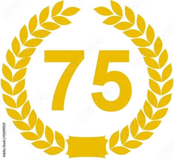 Obraz lorbeerkranz - 75 jahre