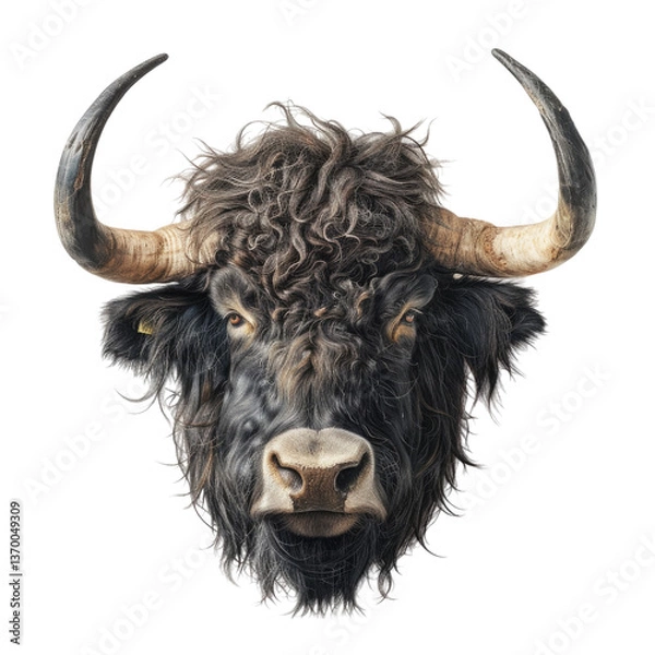 Fototapeta Yak white background