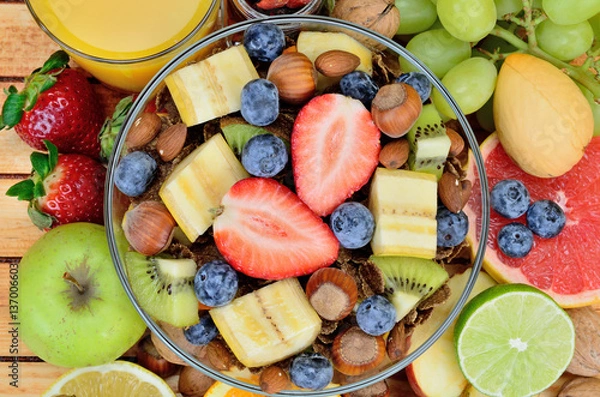 Obraz chocolate cornflake on table