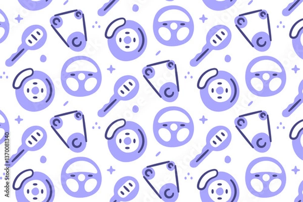 Fototapeta Car Repair Pattern