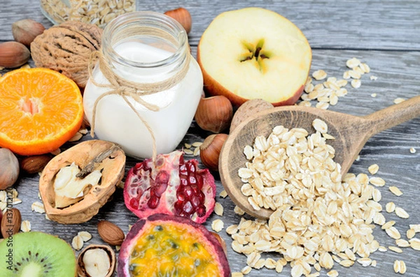 Obraz oat cereal on table