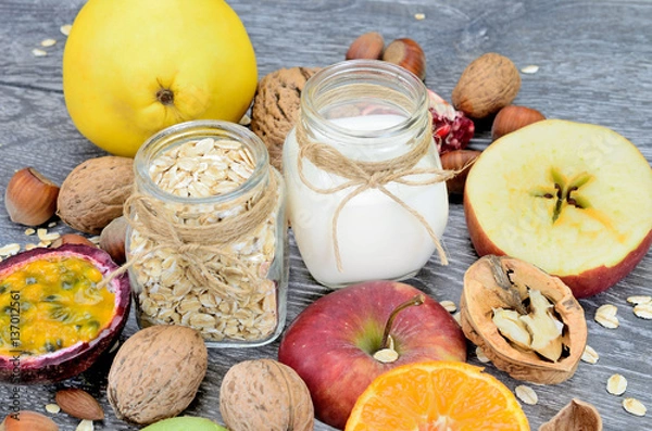 Obraz oat cereal on table