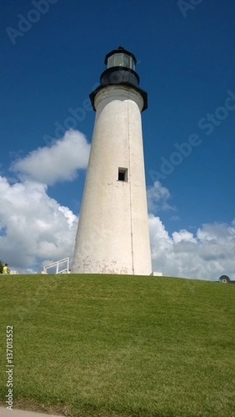 Fototapeta Vertical shot of  Port Isabel lighthouse