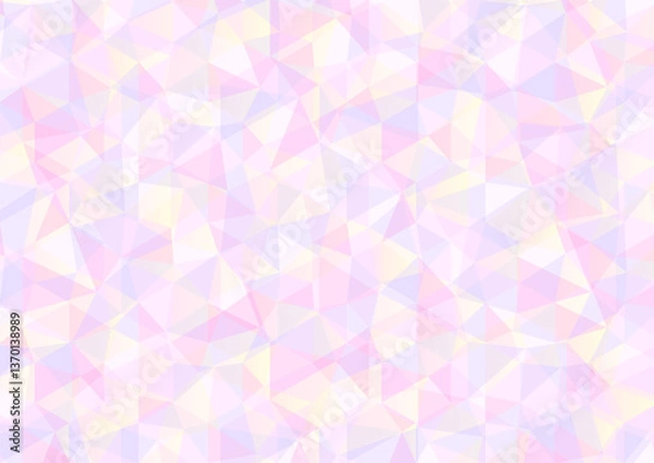 Obraz ポリゴン ホログラム タイル フィルム 背景素材 ピンク