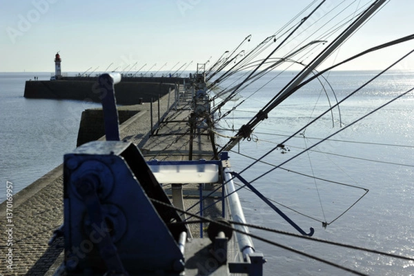 Obraz pêche sur la digue