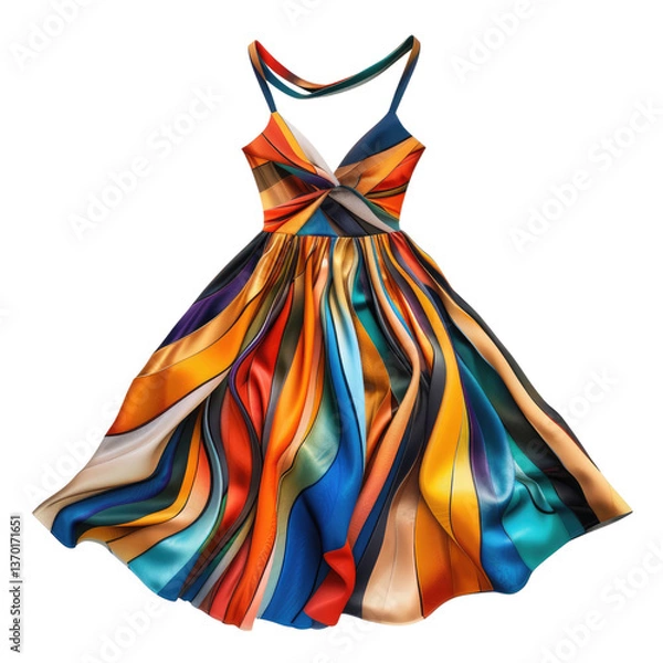 Obraz line dress no background