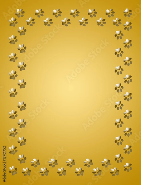 Obraz Paw print frame