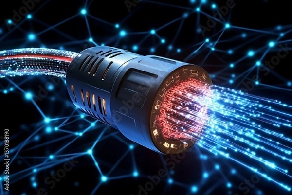 Obraz Fiber Optic Network Connection