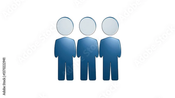 Fototapeta Three people against a dark backdrop, study in contrast and minimalist portraiture