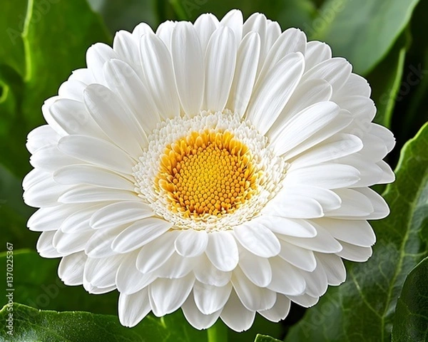 Fototapeta White Gerbera Close-up (1)