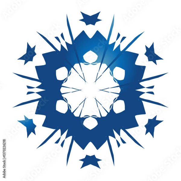 Fototapeta Vibrant circle geometric pattern, whit gradient colored 