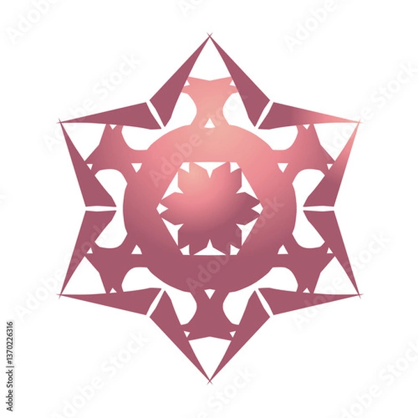 Fototapeta Vibrant circle geometric pattern, whit gradient colored 