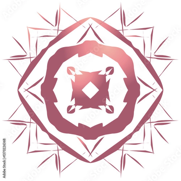 Fototapeta Vibrant circle geometric pattern, whit gradient colored 