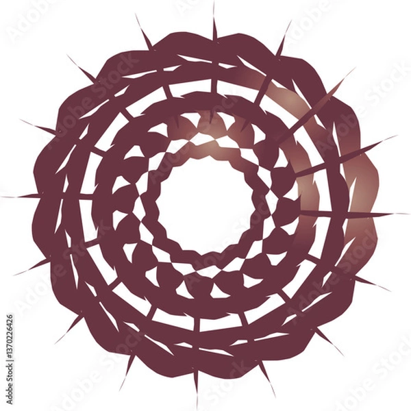 Fototapeta Vibrant circle geometric pattern, whit gradient colored 
