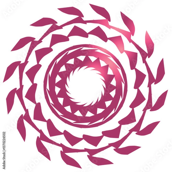 Fototapeta Vibrant circle geometric pattern, whit gradient colored 
