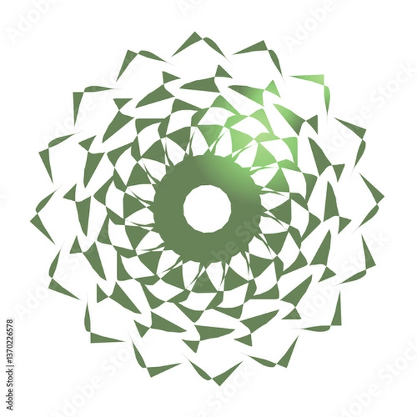 Fototapeta Vibrant circle geometric pattern, whit gradient colored 