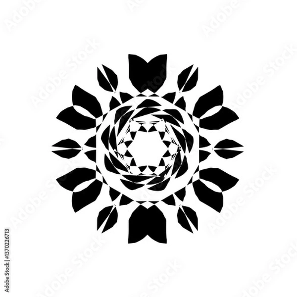 Fototapeta Vibrant circle geometric pattern, whit gradient colored 