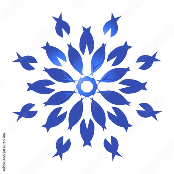 Fototapeta Vibrant circle geometric pattern, whit gradient colored 