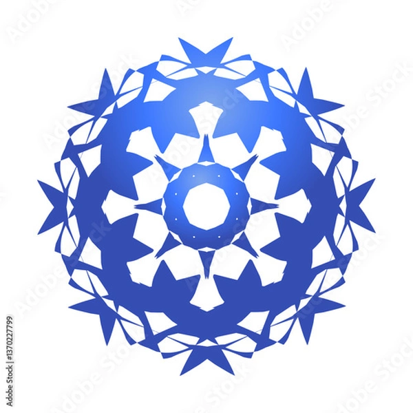 Fototapeta Vibrant circle geometric pattern, whit gradient colored 