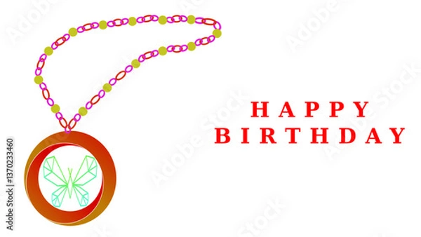 Obraz butterfly necklace