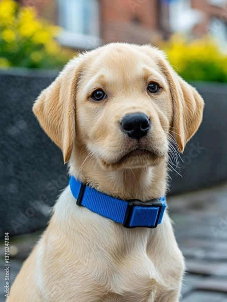 Fototapeta Puppy Portrait Urban Scene