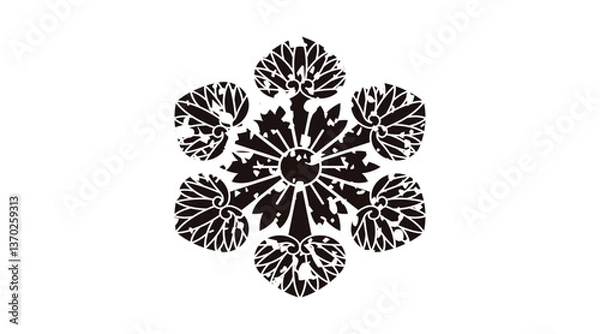 Obraz 家紋はんこ・紀州六ツ葵.ai