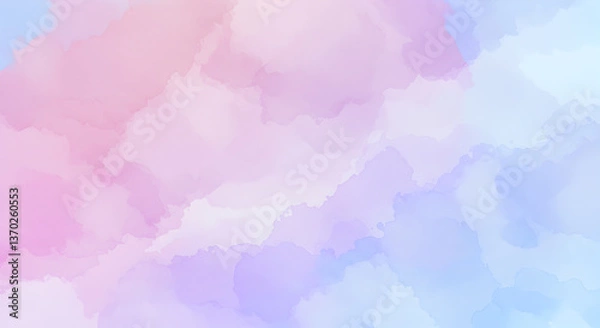 Fototapeta Gentle Pastel Watercolor Texture with Soft Blends and Smooth Transitions
