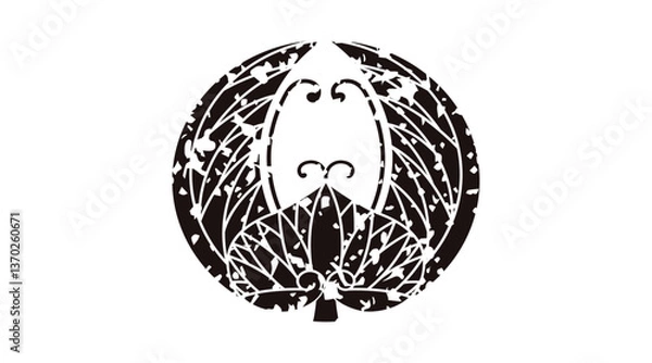 Obraz 家紋はんこ・浮線葵.ai