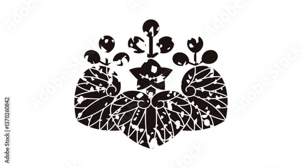 Obraz 家紋はんこ・変リ葵桐.ai