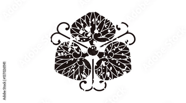 Obraz 家紋はんこ・蔓三ツ葵.ai