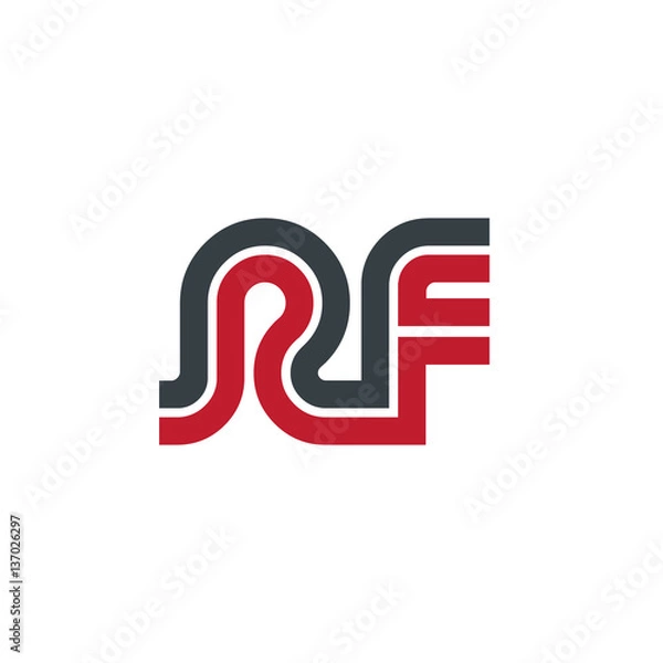 Obraz Initial Letter RF Linked Design Logo